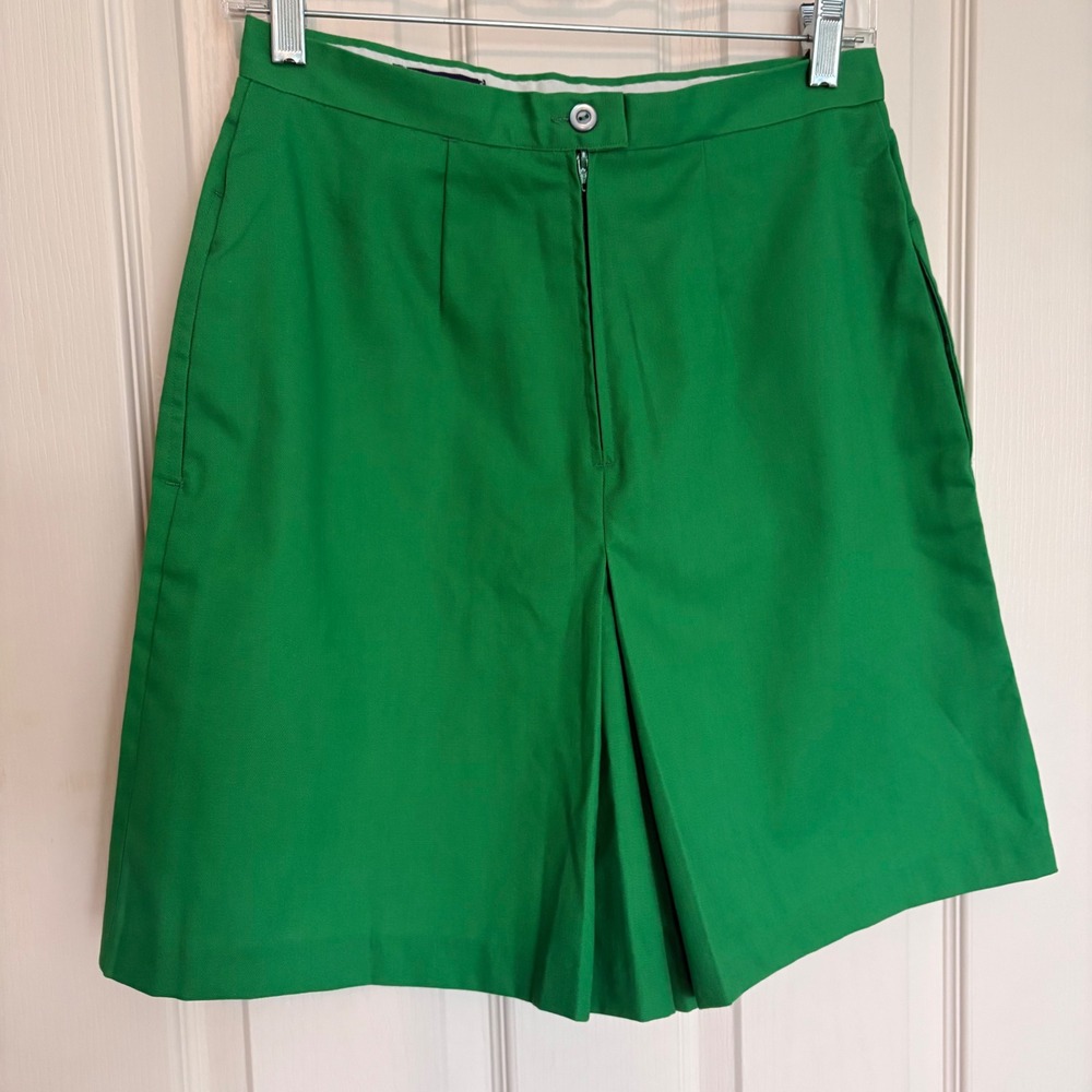 Vintage Gator of Florida Brand Green Pleated Resort Wear Shorts sz12